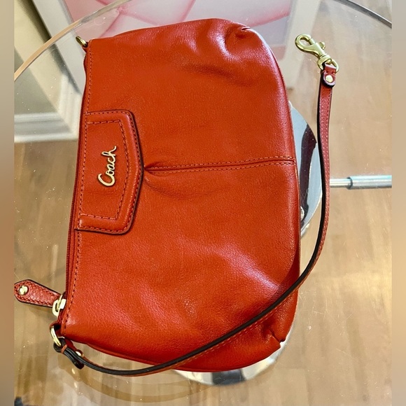 COACH PUMPKIN LEATHER  POUCHETTE - Picture 11 of 15